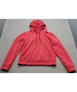 adidas Hoodie Womens Medium Pink Activewear Kangaroo Pockets Spell Out Logo - $18.49