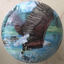 Ceramic Cabinet Knob  Eagle Fishing Flying Bird - $4.46