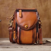 Fashion Original Leather Multifunction Pouch Hook Waist Pack Cross-body Bag Ciga - £35.45 GBP