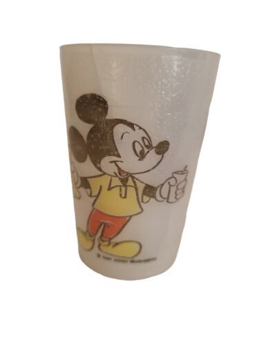 Vintage Walt Disney Prod. 5 oz. Mickey - Donald - Pluto Juice Cup by Eagle Crack - $6.93