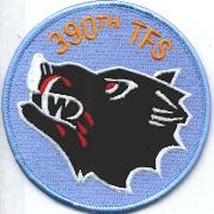 4" Usaf Air Force 390TH Tactical Fighter Squadron Blue Embroidered Jacket Patch - £23.17 GBP