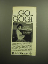 1958 RCA Victor Record The Helen Morgan Story Advertisement - You'll go for Gogi - $18.49