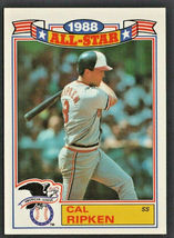 Baltimore Orioles Cal Ripken 1989 Topps Glossy All Star Insert Baseball Card #5 - £0.58 GBP