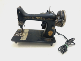 Vintage Singer Sewing Machine MODEL 99 motor light antique cast iron 193... - $29.99