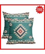 Decorative Turquoise Blue Pillow Covers 18x18 Inch - Set of 2 for Cozy L... - $530.50 MXN