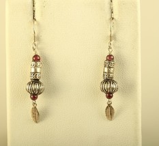 Vintage Sterling Silver Bali inspired Repoussè Art Deco Dangle Hook Earrings - £23.71 GBP