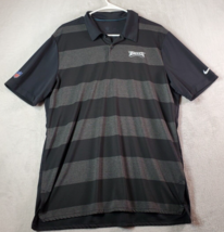 Philadelphia Eagles Football Nike Polo Shirt Mens Large Black Gray Polyester EUC - £13.24 GBP