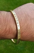 Brass kara raj karega khalsa singh kaur bangle smooth flat sikh bani kada p6 - £2.24 GBP+