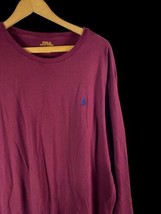 Ralph Lauren T Shirt Size XL Mens Long Sleeve Knit Burgundy Maroon Red B... - $37.22