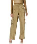 The Drop Women&#39;s Jessenia Shine Cargo Pants Martini Olive Green: Xtra Sm... - $546.37 MXN