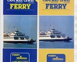 2 Cape May /Lewes Ferry Brochures Schedules and Maps 1987 &amp; 1988 - $18.81