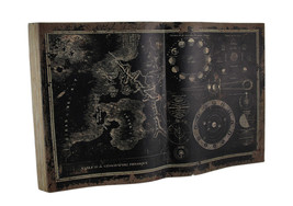 Zeckos Faux Vintage Physical Geography Table Map Book Wall Hanging - £16.10 GBP