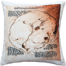 Dreaming Dog Throw Pillow 17x17, Complete with Pillow Insert - £41.92 GBP