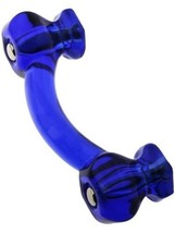 1 Cobalt Blue Glass Cabinet Handle Drawer Pull Vintage Style Restoration - £8.79 GBP