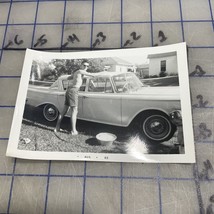 Vintage Photograph Shirtless Man Washing Car 1963 - £12.26 GBP