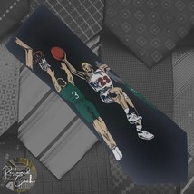 City One Black Basketball Players Printed Pointed Necktie Classic Novelt... - $16.00