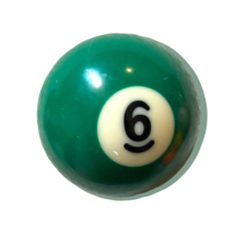 Six Pool Billiard Ball #6 2.25&quot; Green 2 1/4&quot; Standard Size Vintage - £14.55 GBP