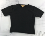 Studio 121 Cashmere Sweater Womens Small Black Short Sleeve Crewneck - $19.79