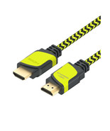 OMNIBARPLUS Basics High-Speed HDMI Cable, 6 ft (Black/ yellow-green) - $58.07 CAD