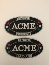 2 ACME SEW/IRON ON PATCH ROADRUNNER COYOTE PRODUCTS ANVIL LOONEY TUNES C... - $14.84