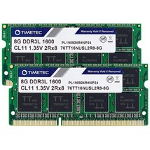 Timetec 16GB KIT(2x8GB) DDR3L / DDR3 1600MHz (DDR3L-1600) PC3L-12800 / P... - £31.44 GBP