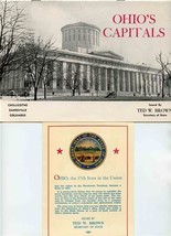Ohio&#39;s Capitols Booklet and Landmarks and Symbols Brochures 1950&#39;s - £21.75 GBP