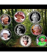 Queen Elizabeth II refrigerator magnets lot of 8 nice collectibles Memor... - $14.33 CAD