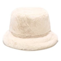 Winter Faux Fur Bucket Hat Fluffy Warm Hat for Women Men, Valentine&#39;s Gift - £27.03 GBP+