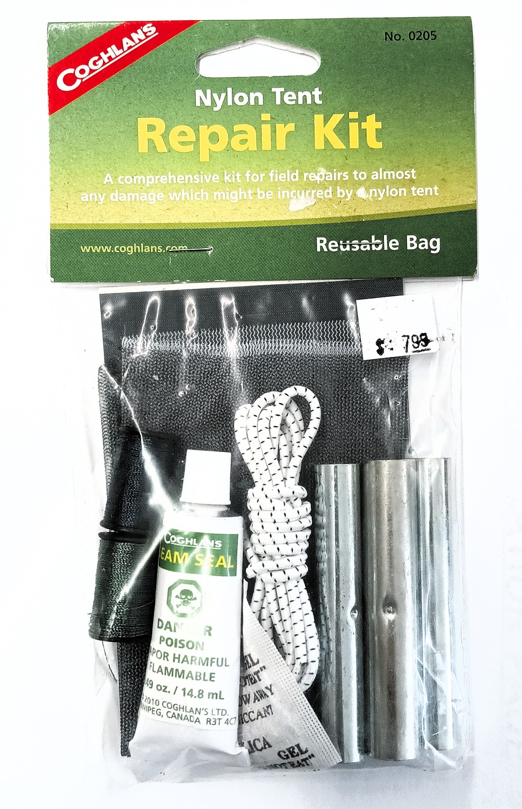 0205 Coghlan&#39;s Nylon Tent Repair Kit for field repairs - $7.99