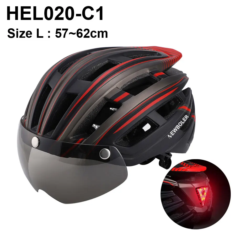 Electric Scooter Helmet With LED Rear Light Adult Cycling Helmet For MTB Road Bi - £197.62 GBP