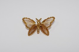 Monet Gold Tone Butterfly Brooch Pin - £12.52 GBP