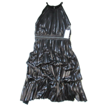 NWT Bailey 44 Madison in Gunmetal Black Metallic Pleated Dress 8 $268 - £33.19 GBP