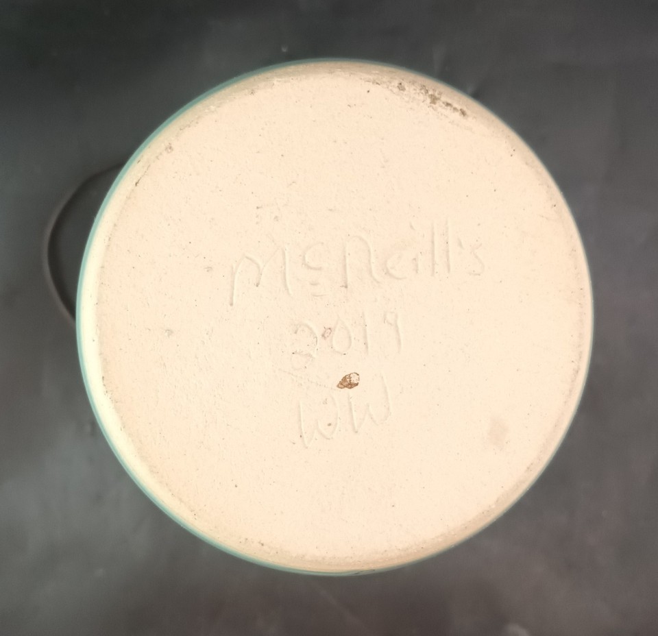 McNeill's Pottery Brown Drip Over Jade Dragonfly Lantern Signed "WW", OBO Item image 8