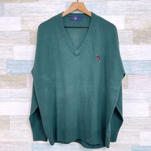 POLO Ralph Lauren Cashmere Sweater Green Golf VTG Mens XL - £147.13 GBP