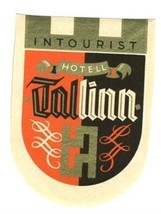 Hotel Tallinn Luggage Label Russia Intourist  - £8.68 GBP