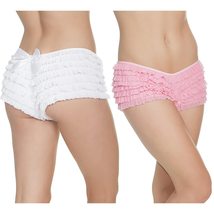 Angelique Coquette Womens Plus Size Ruffle Boyshort Rumba Panty Pack of 2 (OS, B - £26.06 GBP