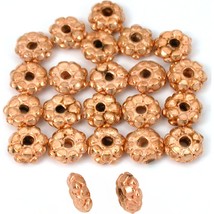 Bali Spacer Flower Copper Plated Beads 7.5mm 15 Grams 20Pcs Approx. - $6.76