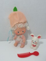 Strawberry Shortcake Apricot doll and Hopsalot Bunny Vintage 1979 + comb - £15.95 GBP