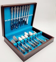 Vtg Set of 49 National Silver DYNASTY Stainless Japan NS Pierced Handle Flatware - £111.69 GBP