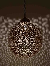 Moroccan Pendant Light Brass Antique Vintage Lamp Hanging Chandelier Ceiling - £147.11 GBP+
