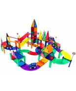 PicassoTiles Race Car Track Magnetic Building Set - 128 Piece (PTR128) - $82.45
