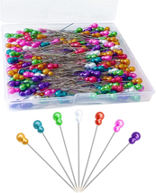 200Pcs Sewing Pins, Straight Pins with Gourd Pearlized Head Pin, Long 2.2 Inch S - £9.31 GBP