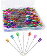 200Pcs Sewing Pins, Straight Pins with Gourd Pearlized Head Pin, Long 2.... - £9.20 GBP
