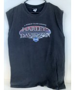Harley Davidson Men’s XL Black Tank Top “Eagle’s Nest Lathrop, CA”  - £11.82 GBP