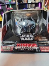 Star Wars Titanium Die Cast Deluxe Vader&#39;s Tie Advanced Starfighter - MI... - $23.36