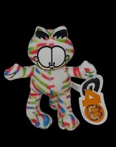 40th Birthday Garfield &amp; Odie Tie Dye Garfield Plush Factory 2018 Hang Tag - £4.64 GBP