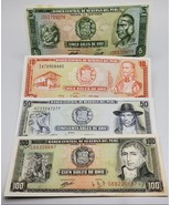 PERU BANKNOTES SET  YEARS 70's ~ UNC / P-99c, P-112, P-113, P-102b - $19.79