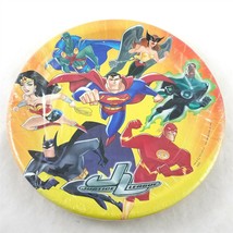 Party Express DC Justice League Animated JLU Birthday Party Paper Plates NEW 8&quot; - £12.85 GBP