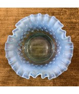 Vintage Fenton Blue Opalescent Hobnail Ruffled Bon Bon Candy Dish 5.5” E... - $27.35 CAD