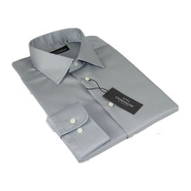 Men Mondego 100% Soft Cotton Dress Business Classic shirt A1300 Gray Herringbone image 4